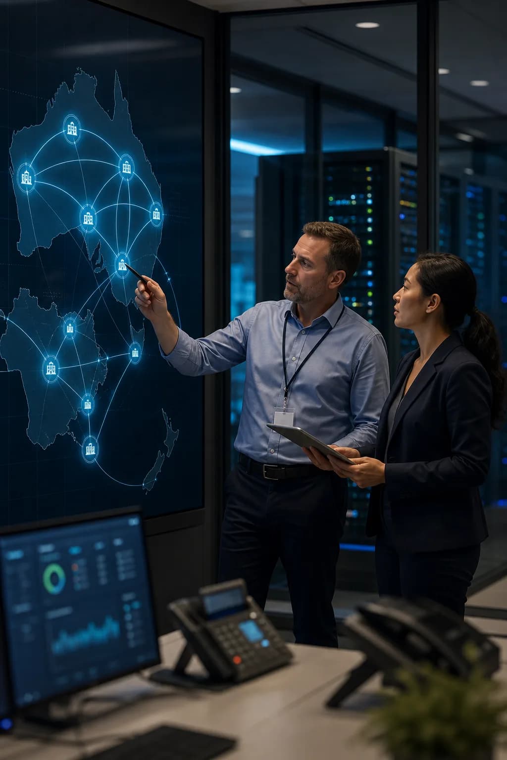 Secure remote access managed network scenario
