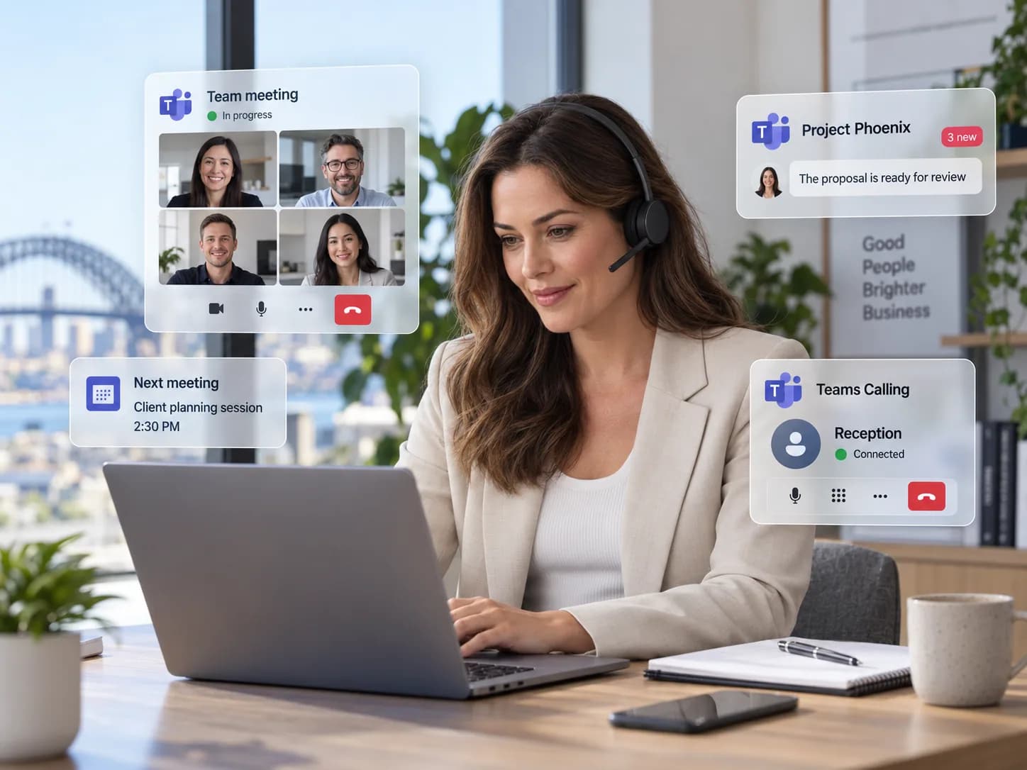 C9 GROUP consultant helping a business plan Microsoft Teams Calling
