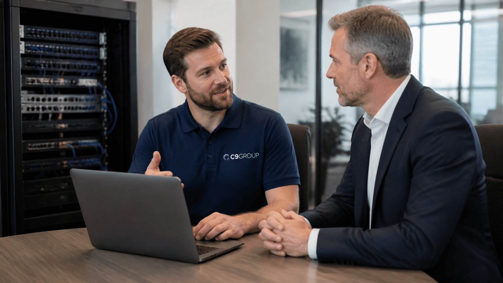 C9 GROUP specialist reviewing VPN access policy with an Australian business manager